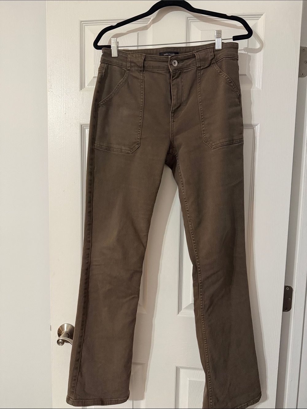 Anthropologie Sanctuary Women's Dark Grey Hayden Mid-Rise Bootcut Pants